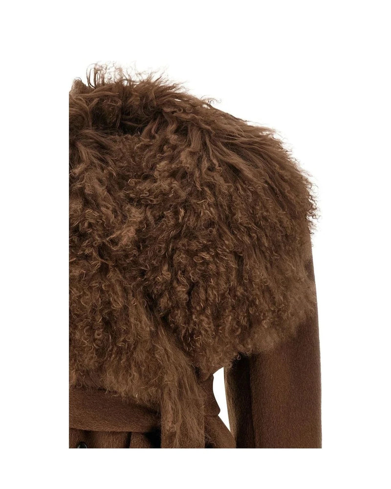 Giuseppe Di Morabito Wrap Coat in brown — view 3