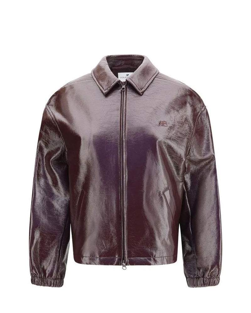Courrèges Bomber Jacket in red, Cotton