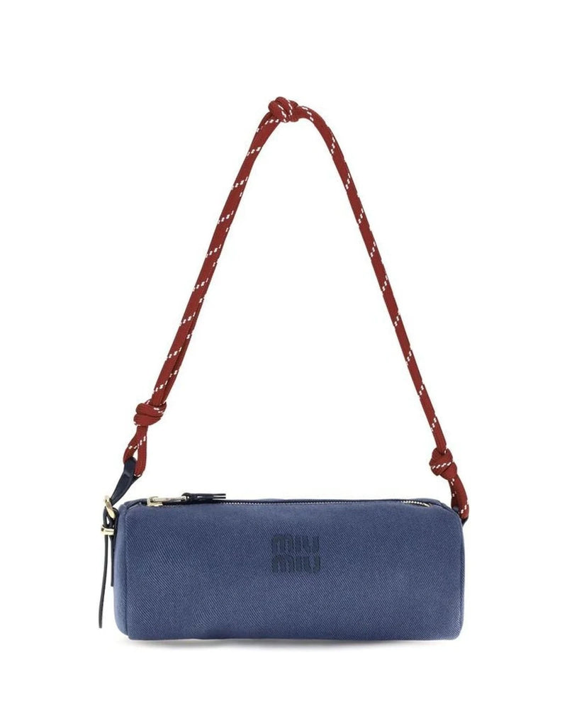 Miu Miu Cross Body Bag in blue, Cotton