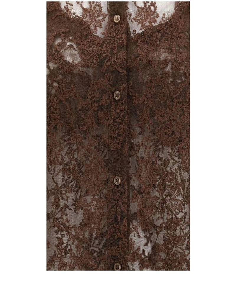 Ermanno Scervino Blouse in brown, Polyester — view 3
