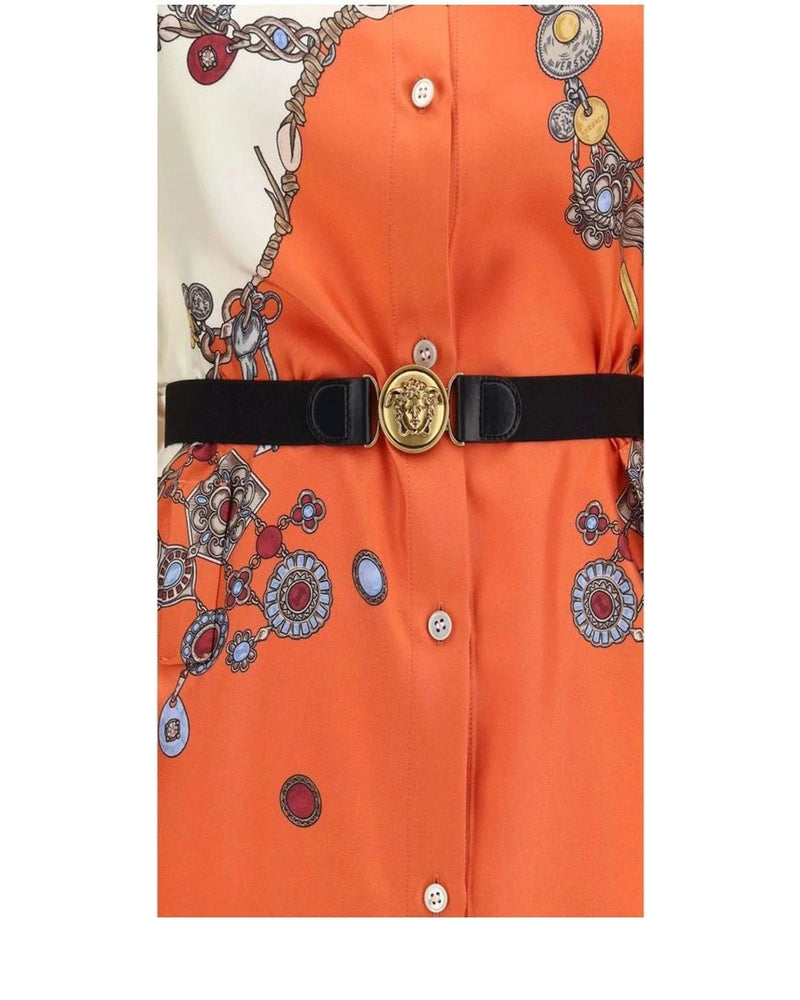 Versace Dresse in orange, Silk — view 3