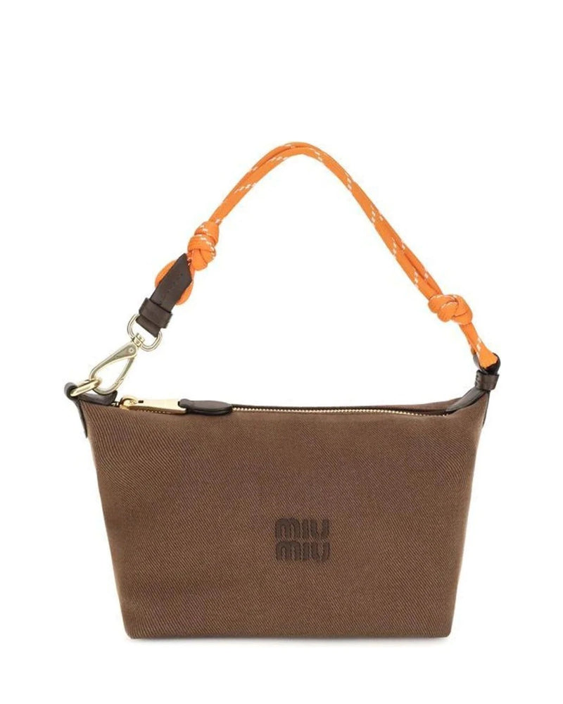 Miu Miu Shoulder Bag in brown, Cotton