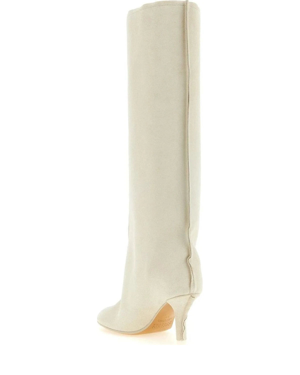 MM6 Maison Margiela Knee High Boots in white, Cow Leather — view 3
