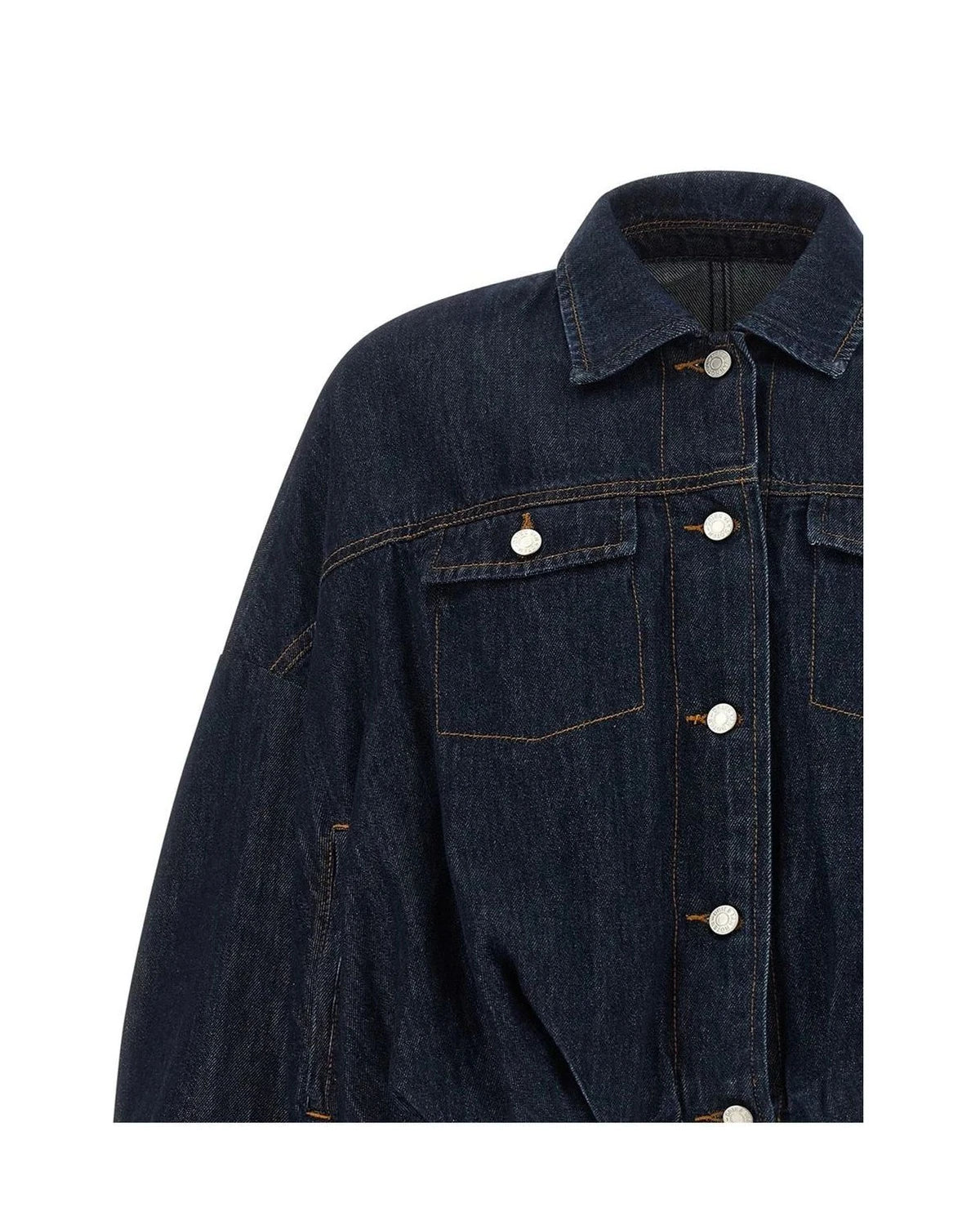 Dries Van Noten Trucker Jacket in blue, Cotton — view 3