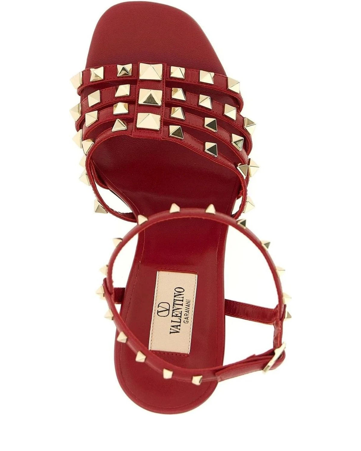 Valentino Garavani Sandals in red, Calfskin Leather — view 4