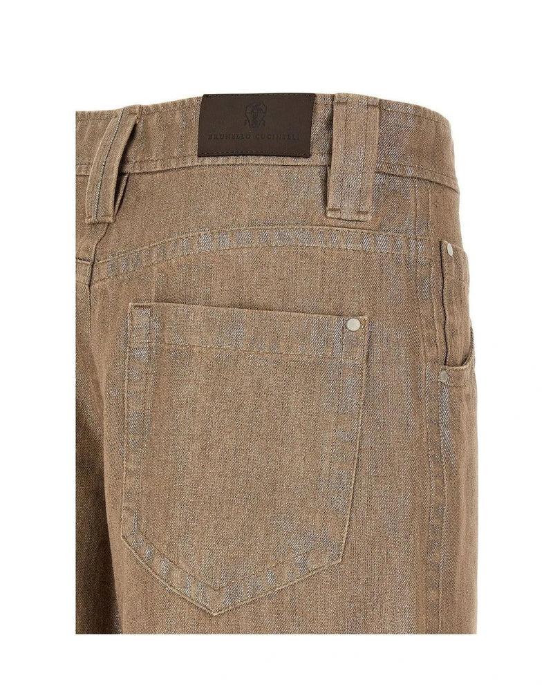 Brunello Cucinelli Jean in beige, Cotton — view 4