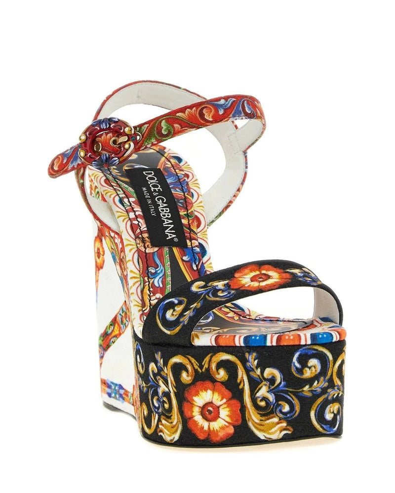 Dolce & Gabbana Wedges in multicolor, Viscose — view 2