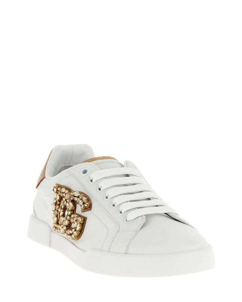 Dolce & Gabbana Sneakers in gold, Calfskin Leather — view 2