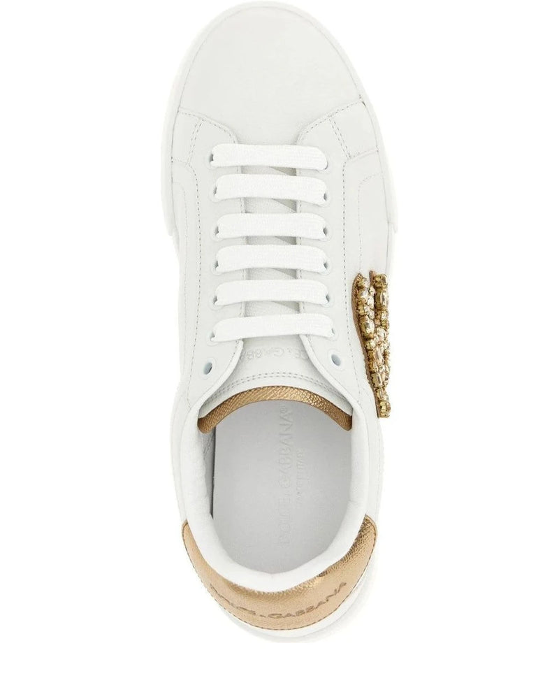Dolce & Gabbana Sneakers in gold, Calfskin Leather — view 4
