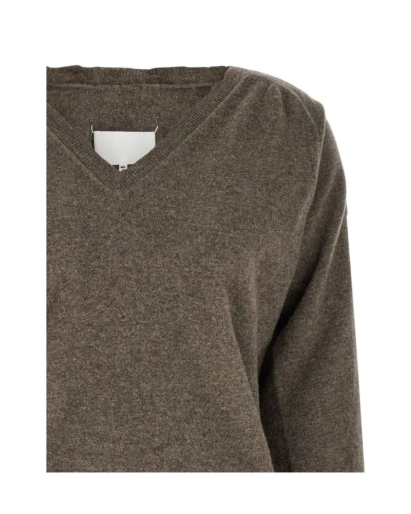 Maison Margiela Sweater in brown, Virgin Wool — view 3