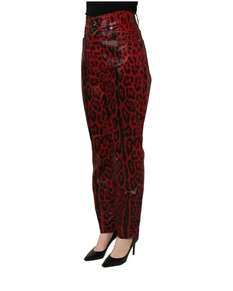 Dolce & Gabbana Trouser in red, Cotton — view 4