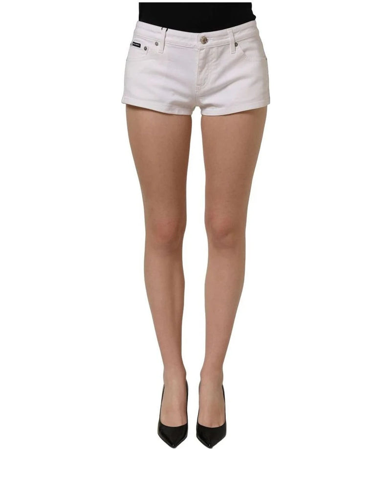 Dolce & Gabbana Denim Short in white, Cotton — view 3