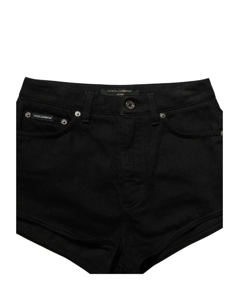 Dolce & Gabbana Denim Short in black, Cotton — view 6