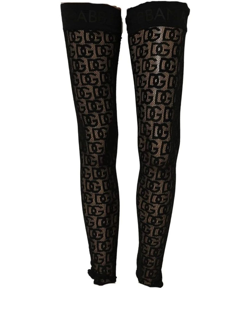 Dolce & Gabbana Hold Up Sock in black, Nylon — view 3
