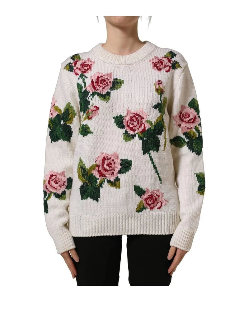 Dolce & Gabbana Sweater in white, Wool — view 3