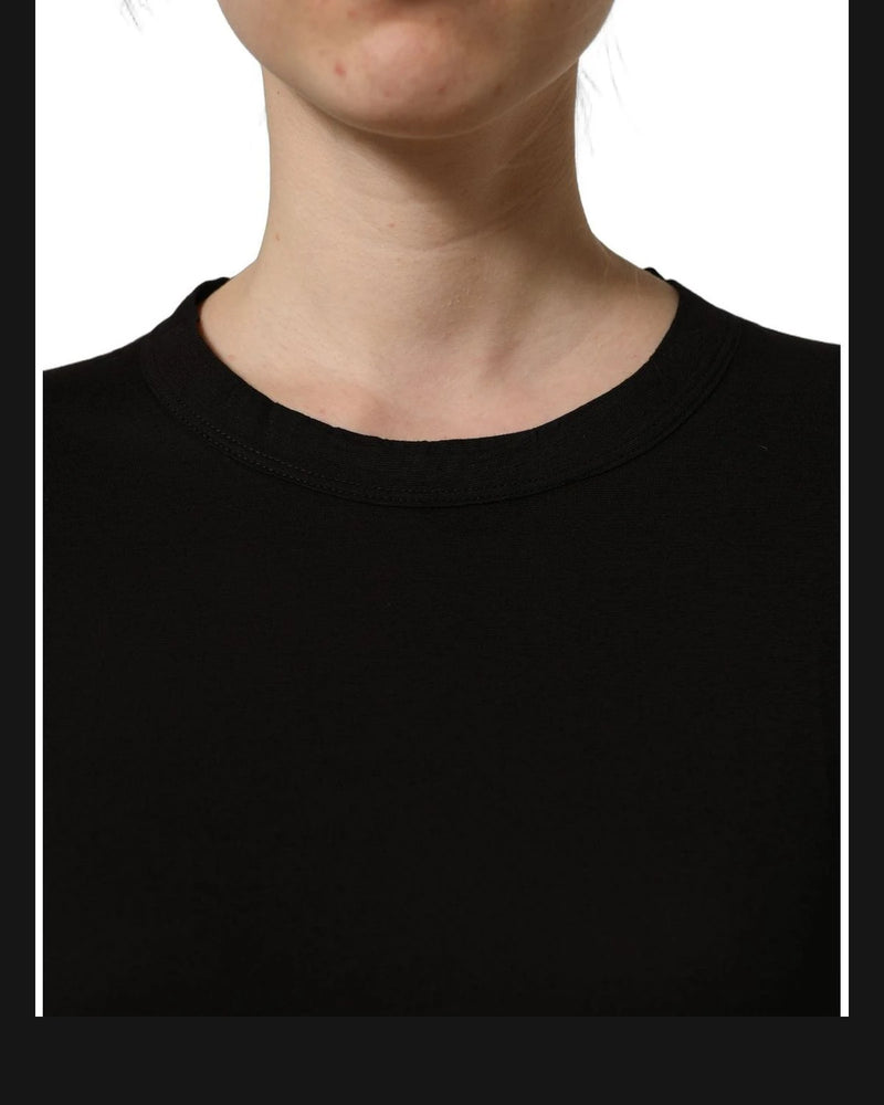 Dolce & Gabbana Sleeves Black T-Shirt