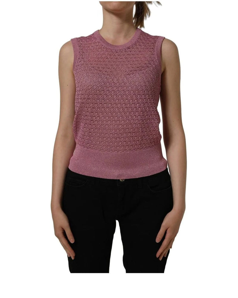 Dolce & Gabbana Tank Top in pink, Viscose — view 4