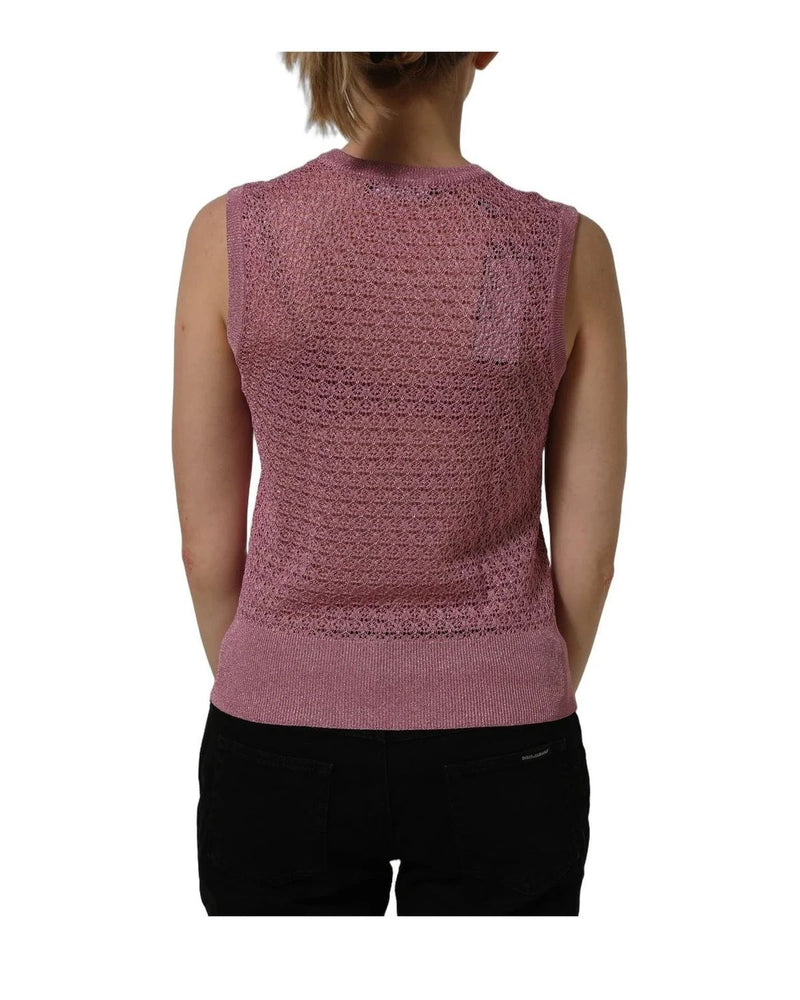 Dolce & Gabbana Tank Top in pink, Viscose — view 6