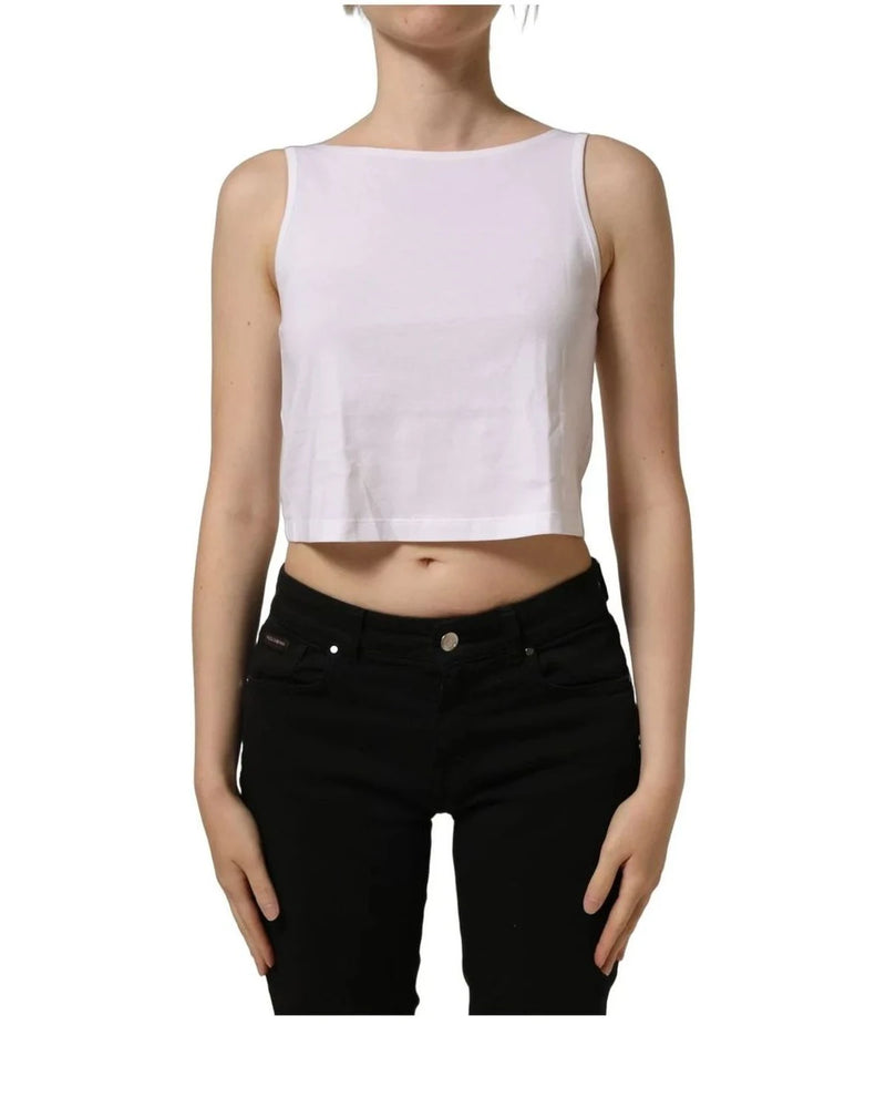 Dolce & Gabbana Tank Top in white, Cotton — view 5