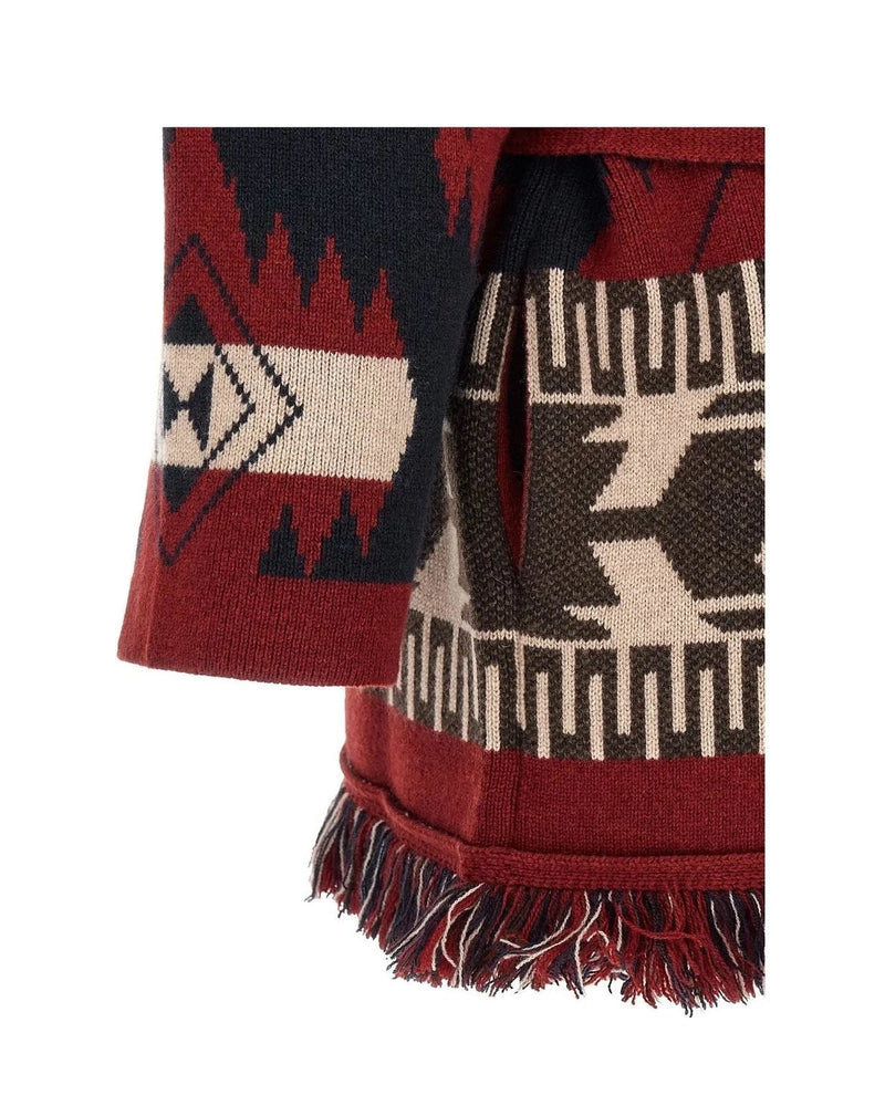 Alanui Cardigan in red, Cashmere — view 4