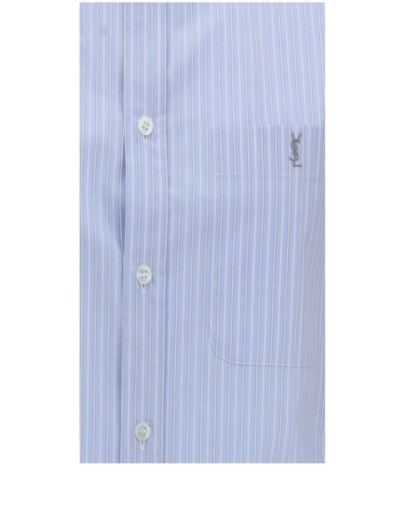 Saint Laurent Dress Shirt in blue, Cotton — view 3