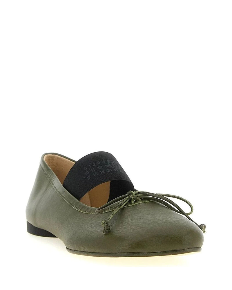 MM6 Maison Margiela Ballet Flats in green, Sheepskin Leather — view 2