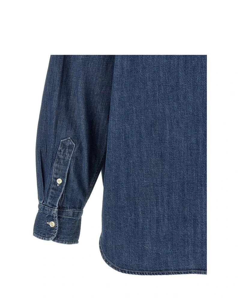 Polo Ralph Lauren Dress Shirt in blue, Cotton — view 4