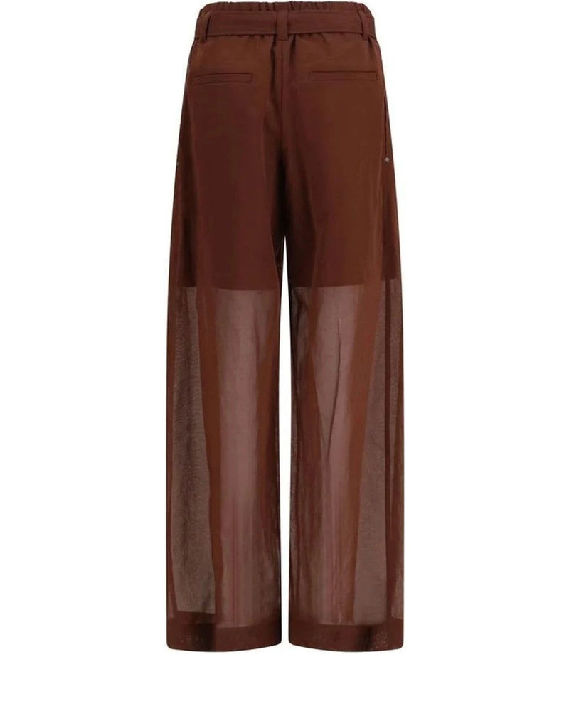 Brunello Cucinelli Palazzo Pant in brown, Cotton — view 2