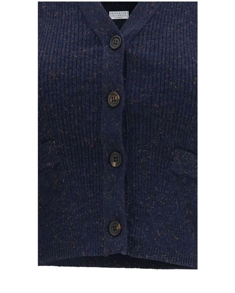 Brunello Cucinelli Sweater in blue, Kashmir — view 3