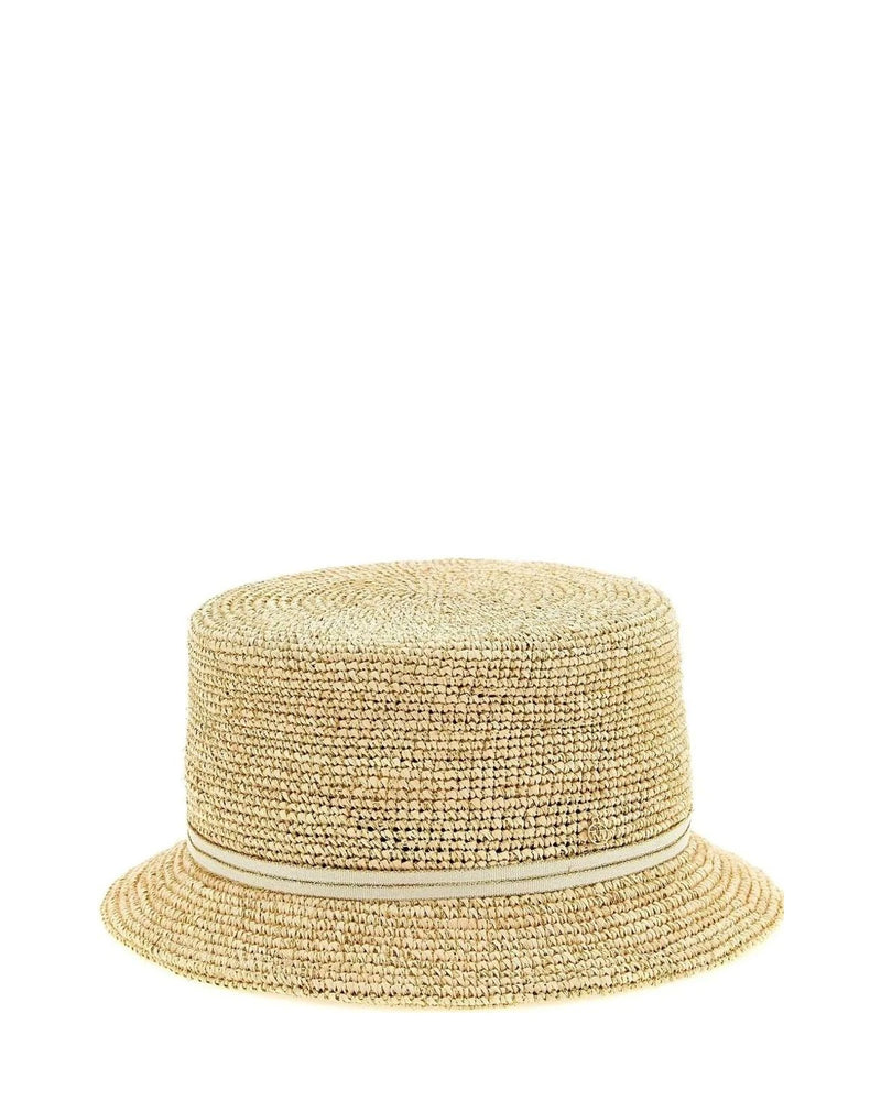 Maison Michel Sun Hat in beige, Straw