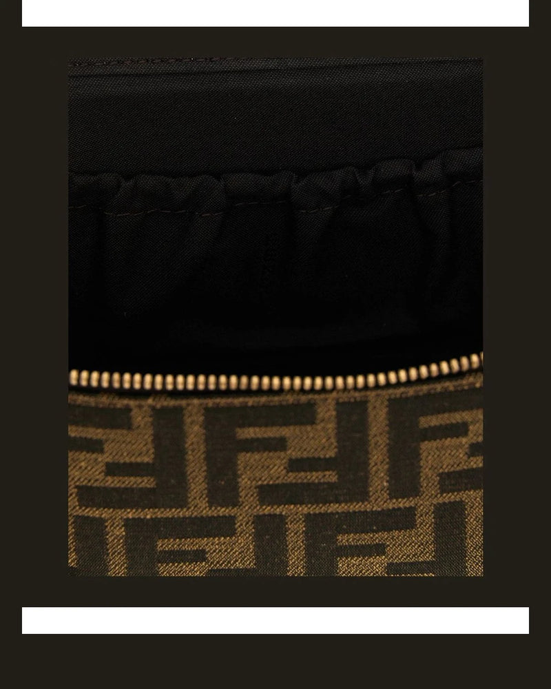Fendi Makeup Bag in brown, Polyester — view 4