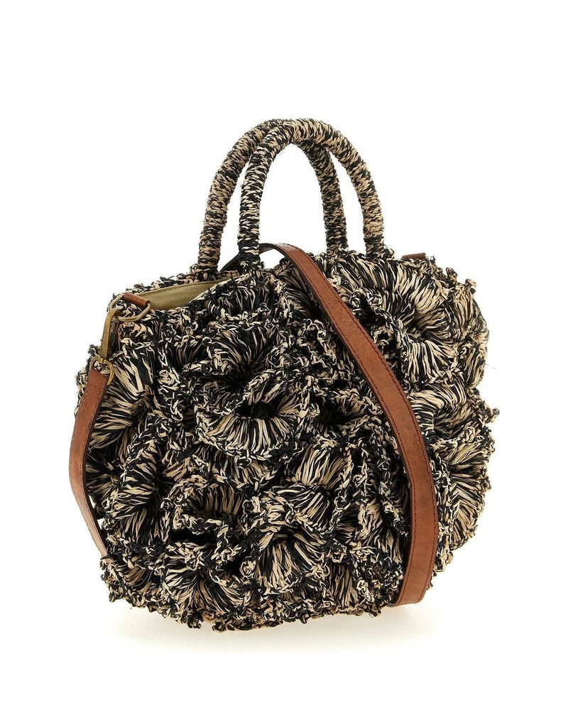 Ibeliv Tote Bag in brown, Raffia — view 2