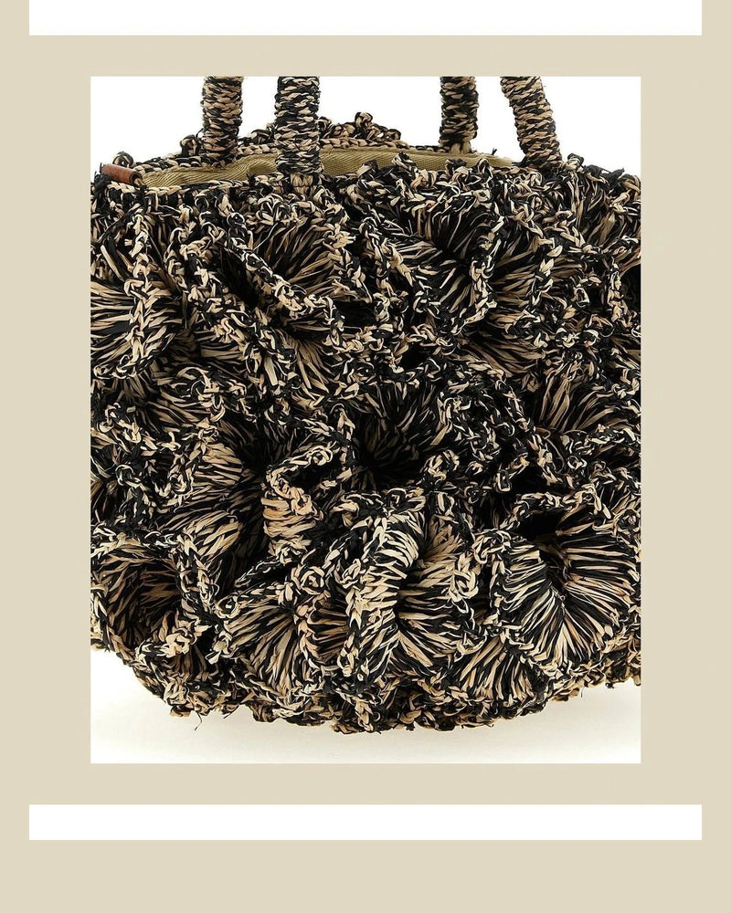 Ibeliv Tote Bag in brown, Raffia — view 3