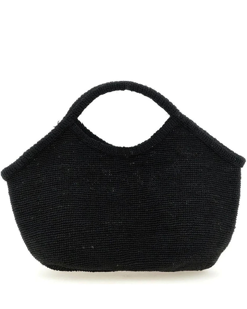 Ibeliv Tote Bag in black, Raffia