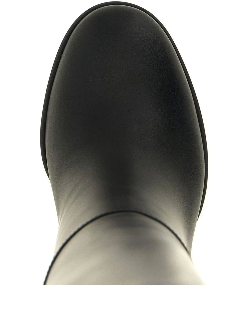 Gianvito Rossi Knee High Boots in black, Calfskin Leather — view 4