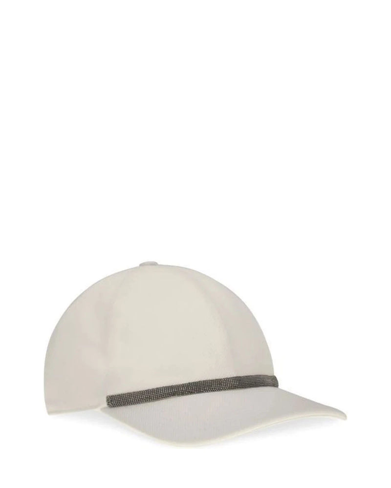 Brunello Cucinelli Baseball Cap in white, Cotton — view 2