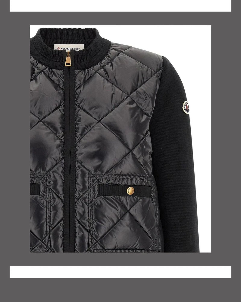 Moncler Cardigan in black, Polyamide — view 3