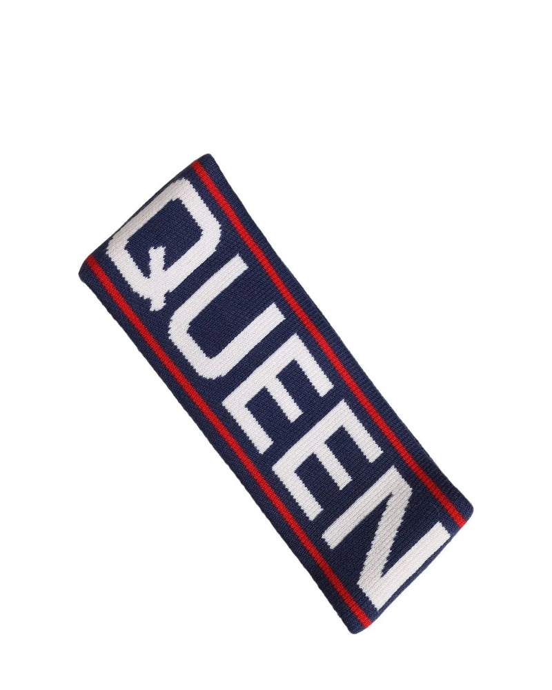 Dolce & Gabbana Headband in navy, Virgin Wool — view 2