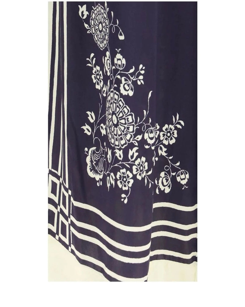 Alemais Palazzo Pant in blue, Silk — view 3