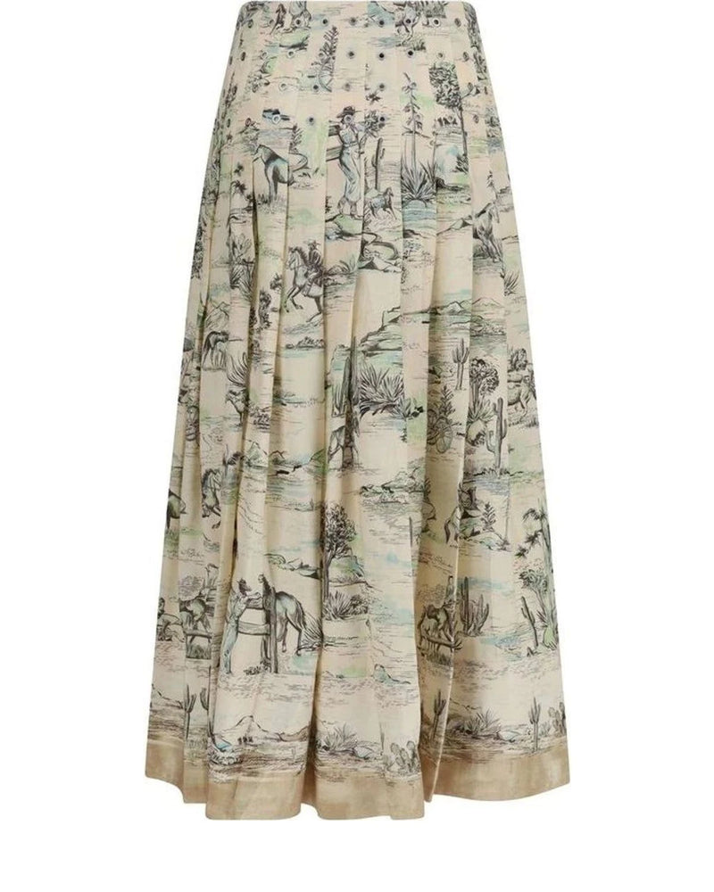 Alemais Skirt in beige, Linen — view 2