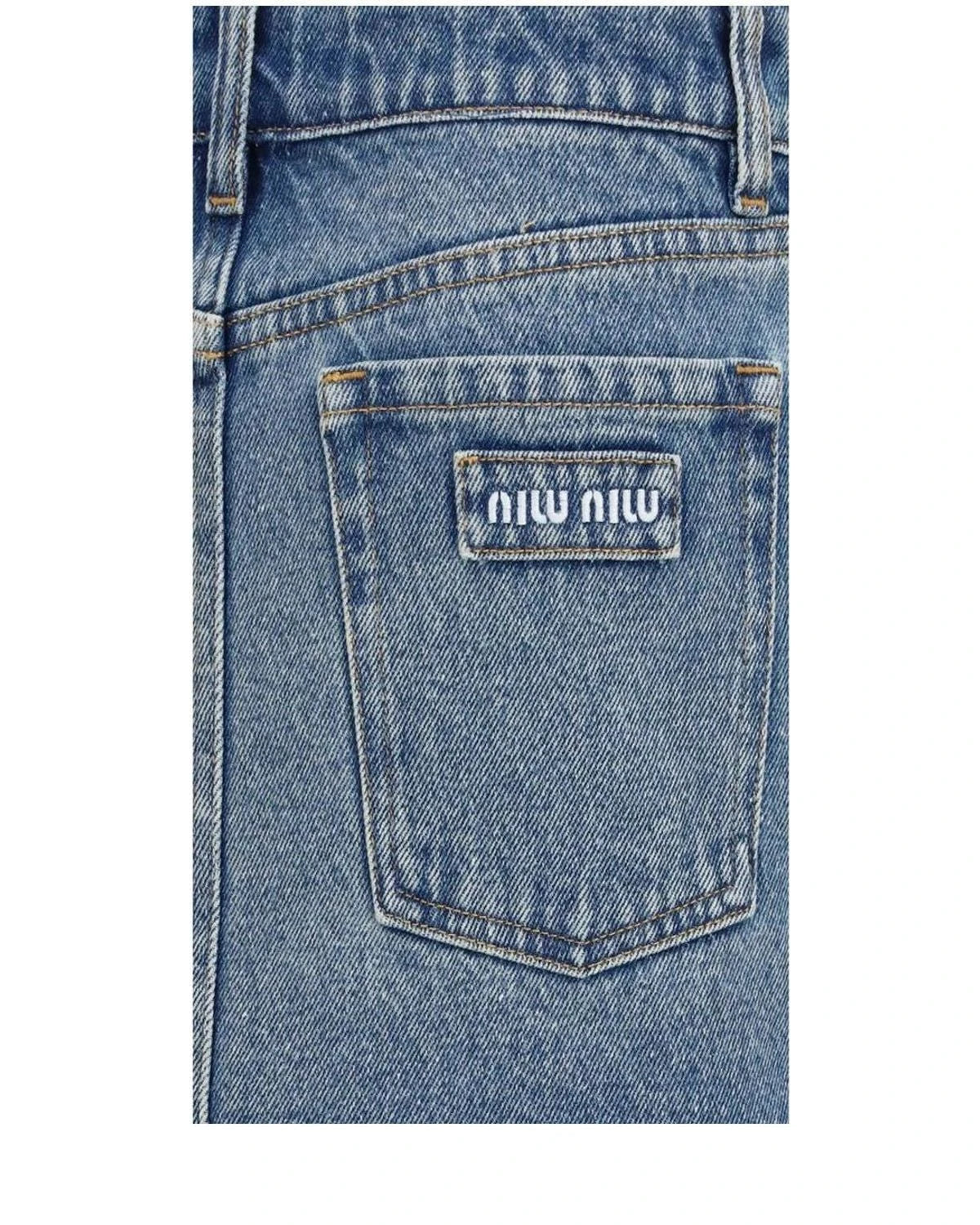 Miu Miu Skirt in blue, Cotton — view 3