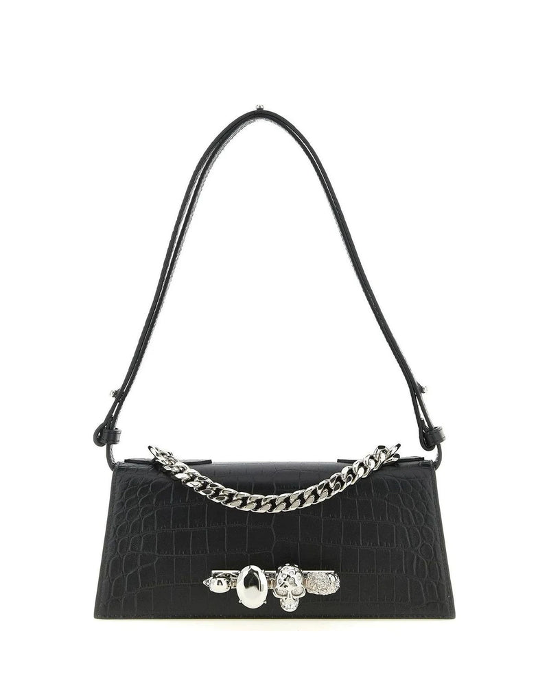 Alexander McQueen Shoulder Bag in black, Calfskin Leather