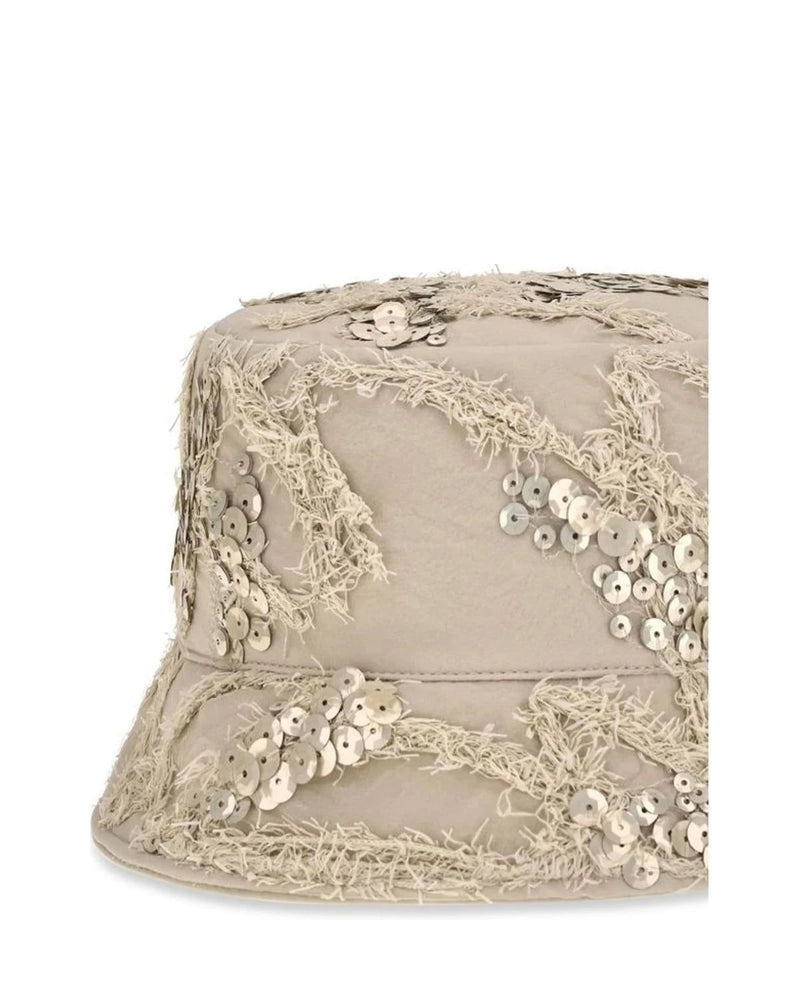 Brunello Cucinelli Bucket Hat in beige, Silk — view 3