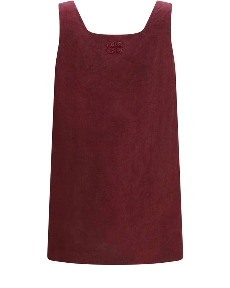 Miu Miu Dresse in red, Linen — view 2