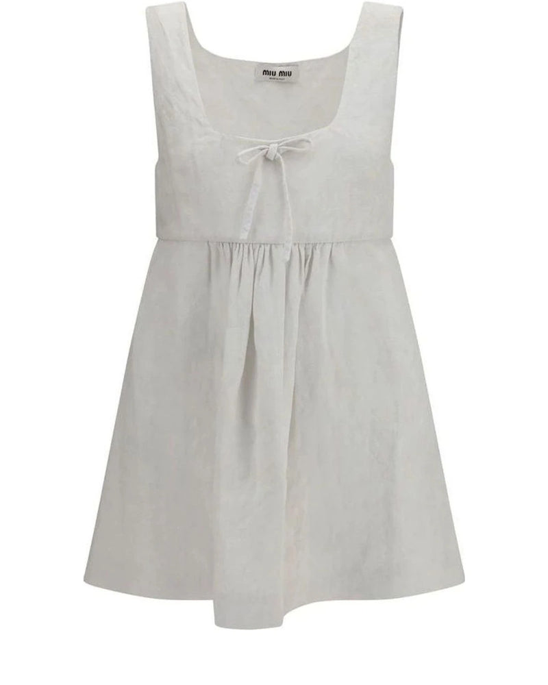 Miu Miu Dresse in white, Linen