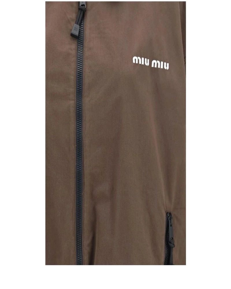 Miu Miu Track Jacket in brown, Cotton — view 3