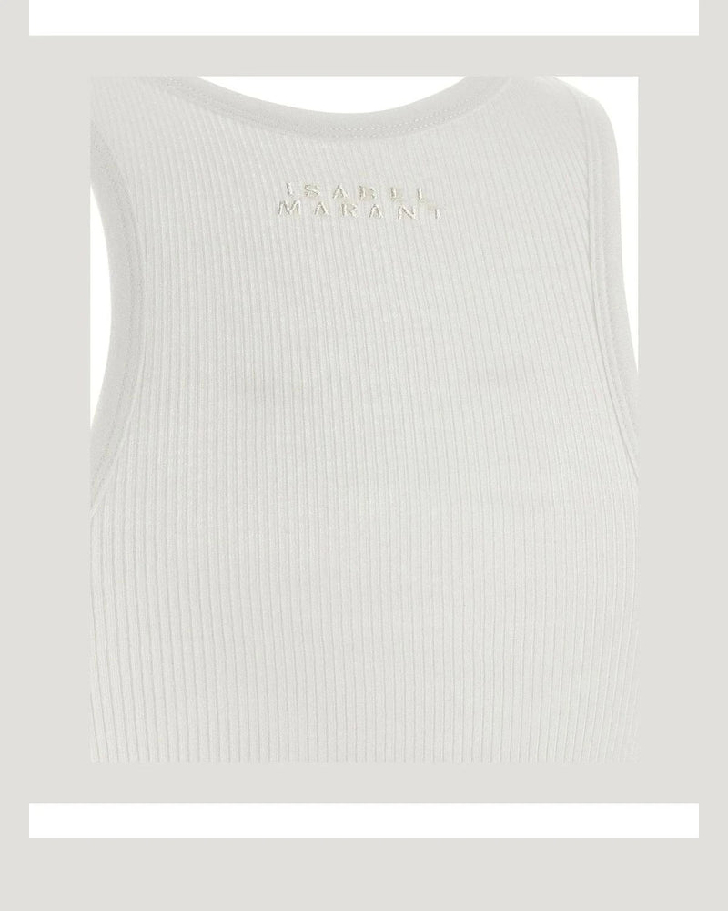 Isabel Marant Tank Top in white, Cotton — view 4