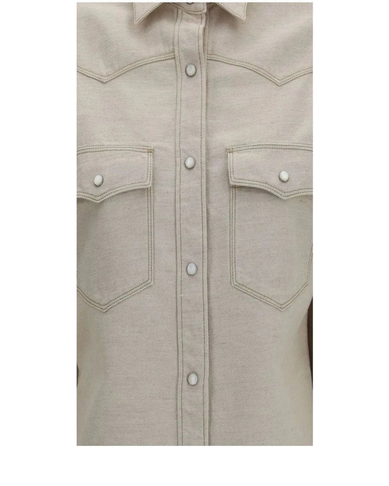 Fendi Dress Shirt in beige, Cotton — view 3
