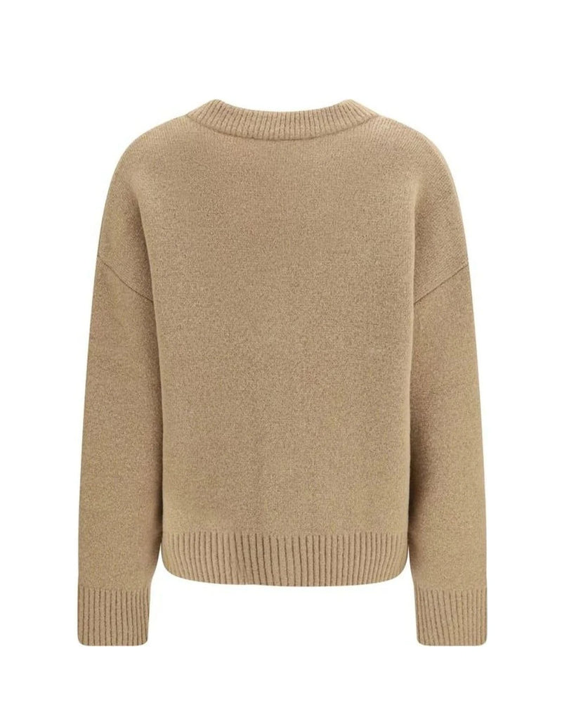 Ami Paris Cardigan in beige, Alpaca Vicugna — view 2