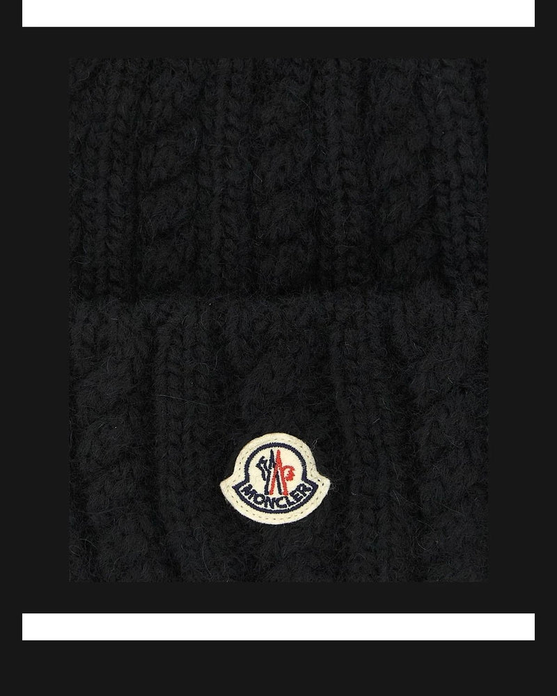 Moncler Beanie in black, Alpaca — view 3